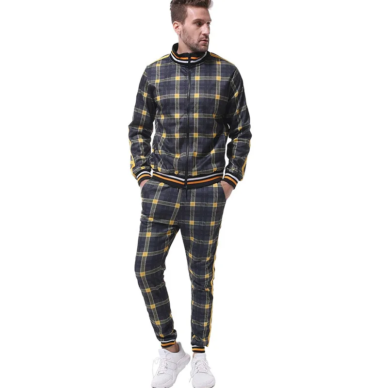 

2020 Spring And Autumn Festival Men Loose Fashion Casual Run Athletic Men Tracksuit Men Sudaderas Men's Two-Piece Suit