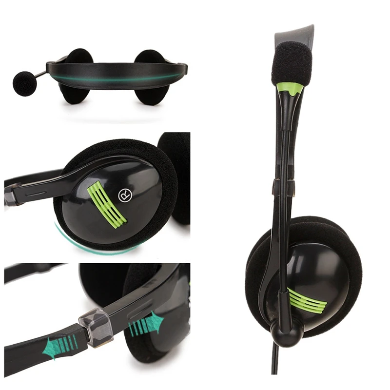 Stereo Earphones Bluetooth Portable Headphone Music Headset with Mic for PC Computer