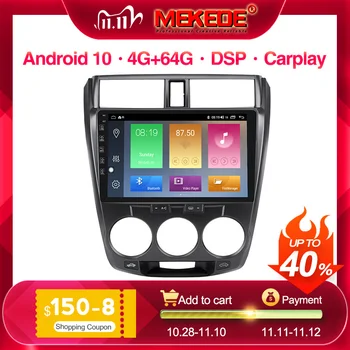 

Android 10 10.1" Car Radio For Honda CITY 2011 2012 2013 2014 -2016 2Din GPS Tochscreen Multimedia Player Head Unit