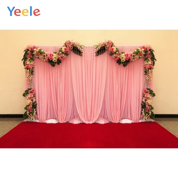 

Yeele Wedding Photocall Curtain Aech Decors Flowers Photography Backdrops Personalized Photographic Backgrounds For Photo Studio