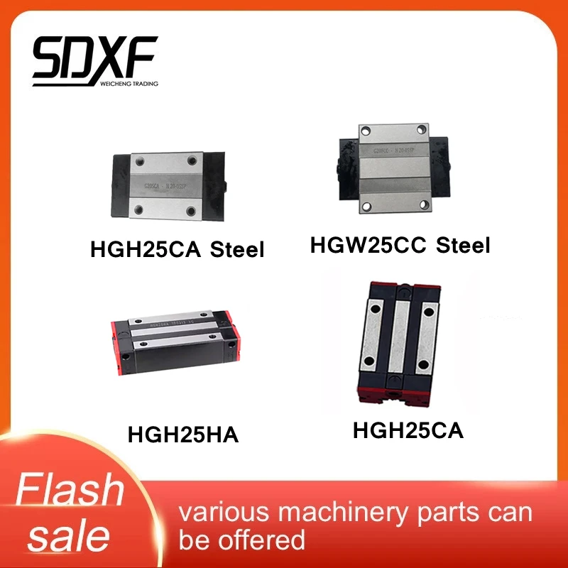 Квадратный линейный рельс HGW25HA удлиненный стальной блок HGH25CA HGW25CC/HGH30CA