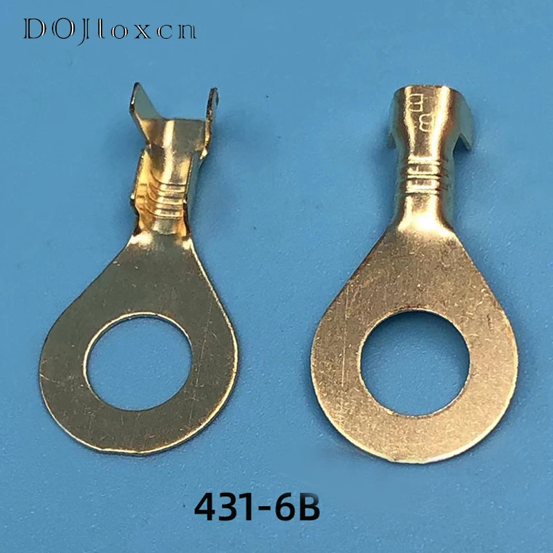 Terminal Connector 20/50/100/200 Pcs Auto Splices Ring Round Crimping Loose Pins Wiring Plug Tab Copper Opening Nose End DJ431-3B DJ431-4B