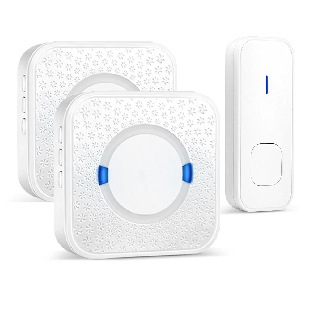 

UK Plug Wireless Doorbeel Ring Easy Stall Plug-in Door Chrime Waterproof Door Bell with Lower Power Consumption Home Door Kits