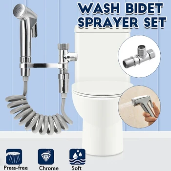 

Stainless Steel Toilet Hand Held Bidet Faucet Sprayer Bidet Set Sprayer Guns Toilet Spray For Bathroom Self Cleaning Shower Head