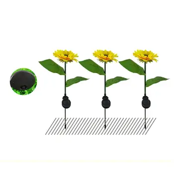 

2Pcs Solar Led Lawn Light Sunflower Decoration Lamp Waterproof Garden Outdoor Path IP45 Practical Durable Landscape Garden Lamp