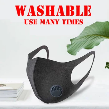 

Protection Masks Air Purifying Mask Mouth Muffle Carbon Filter Dust Haze Fog Respirator Mask With valve