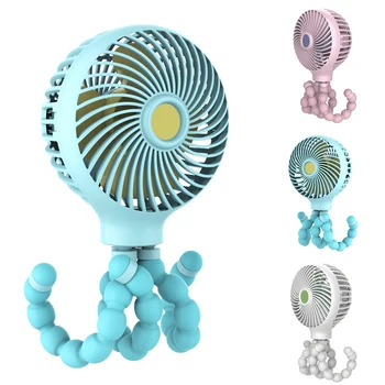 

3 colors 5V 1A 3W 3 Speeds Rechargeable Portable Fan low noise car USB Fan with Flexible Tripod for Home Office car interior