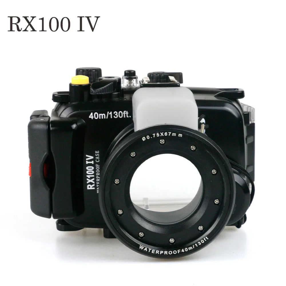 40 м/130 футов Водонепроницаемый чехол для sony RX100 Mark I II III IV DSC-RX100 M1 M2 M3 M4 Подводный корпус камеры Дайвинг-бокс крышка - Цвет: RX100 IV Black