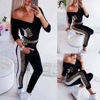 

Women's Sexy V-neck Leopard Print Romper Bodycon Jumpsuit Playsuit Trousers