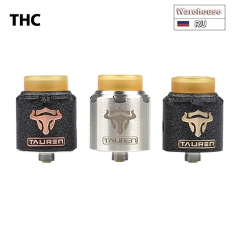 

Original THC Tauren RDA Rebuildable Drip Atomizer 24mm Diameter with 28 Micro Air Holes on Two Sides Fit for THC Tauren Mech MOD