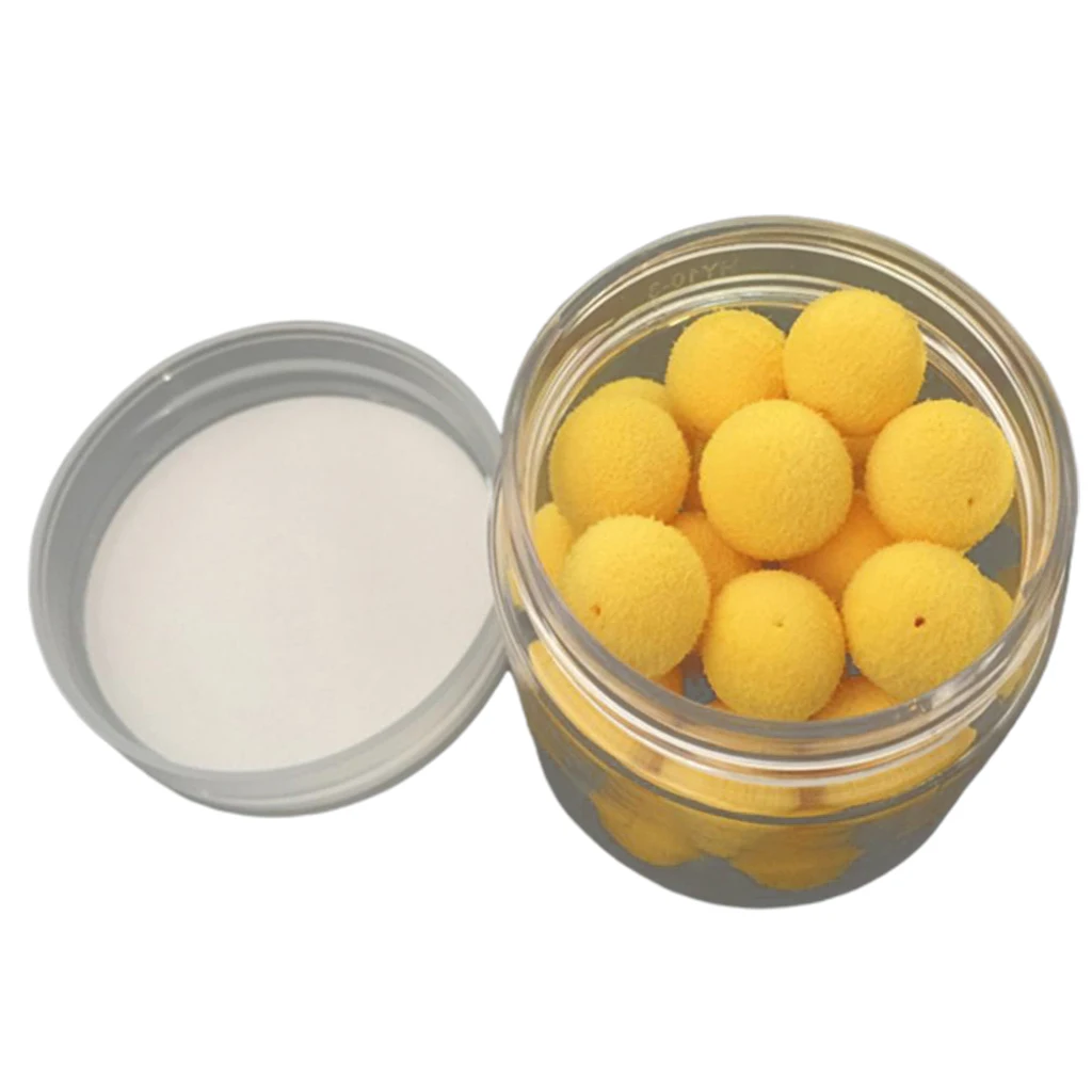 15pcs Smell Carp Fishing Bait Boilies Eggs Floating Ball Beads Feeder 4 Size