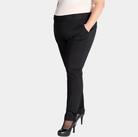 10xl размера плюс элегантные черные женские узкие брюки для офиса 2020 весенние