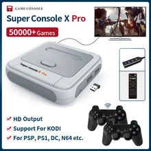 Super Console X Pro S905X HD WiFi Output Mini TV Video Game Player For PSP/PS1/N64/DC Games Dual System Built-in 50000+ Games