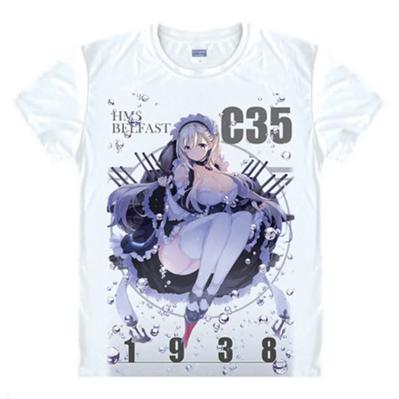 Футболка Аниме игра Azur Лейн иллюзорная Akagi HMS Monarch Junwu Nya футболка Сексуальная