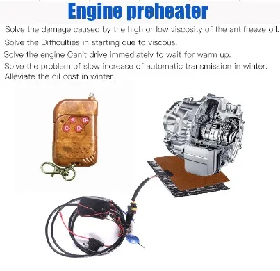 12 v Car Engine Preheating Heating Auto Heater Fan LED indicator open air 200 M Remote Controllers parking engine heating | Автомобили и