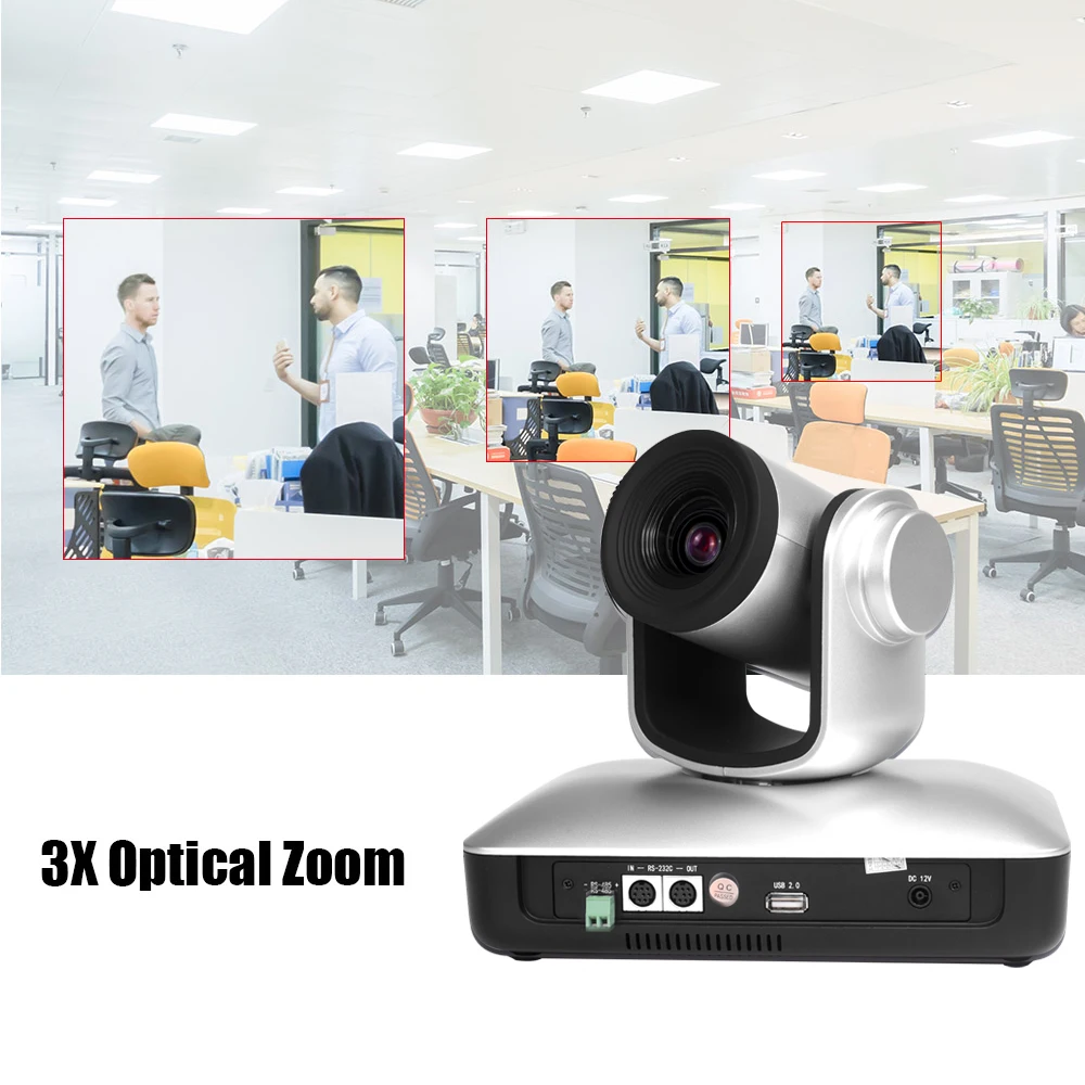 Aibecy Conference Camera Full HD Video Conference Cam 1080P 3X Optical Zoom 95 Degree Wide Viewing 2.0 USB Web Cable camera