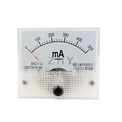 

85C1-A DC 0-500mA Analog Panel Meter Ammeter Gauge New