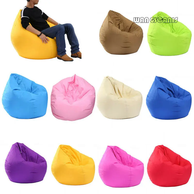 New Large Bean Bag Gamer Beanbag Adult Outdoor Gaming Garden Big Arm Chair Unfilled Lounge Home Soft Lazy Cozy Single Sofa Cover