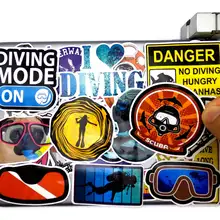 

60pcs Scuba Underwater Sea Diving Outdoor Sports Funny Phone Laptop Guitar Luggage Skateboard Motorcycle Car Waterproof Stickers