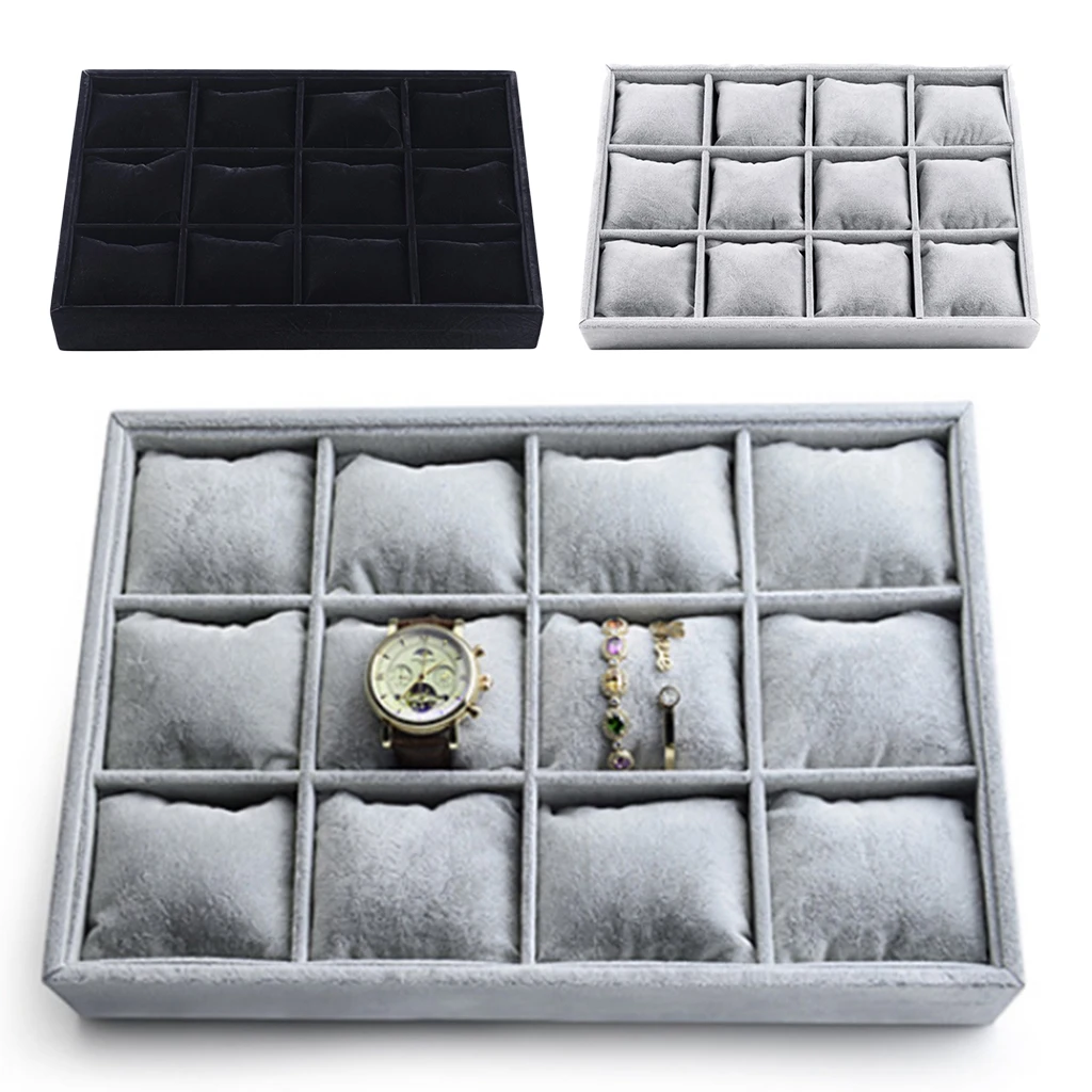 

Soft Jewelry Trays 12 Slots Jewelry Box Velvet Jewelry Show Tray Jewelry Watch Show Box Jewelry Trays Stackable Jewelry Display