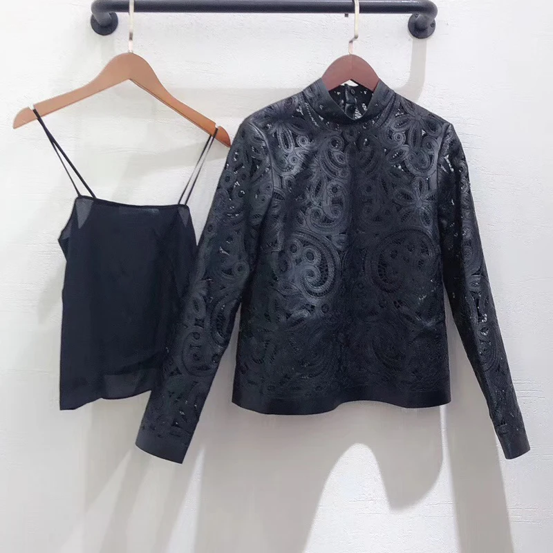 

Designer Jacket High Quality 100% Sheep Skin Jacket for Women Real Leather Jackets 2019 Long Jacket