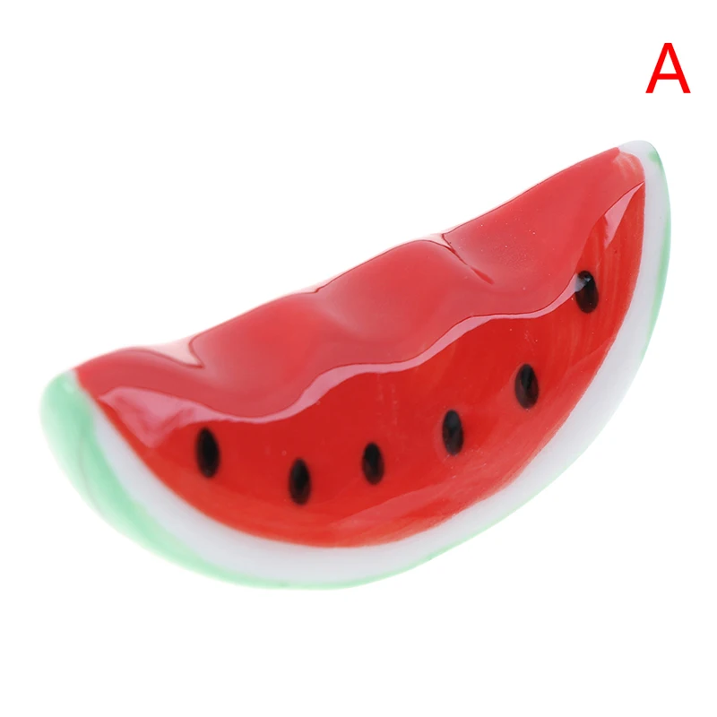 Watermelon 1pcs/Set Cute Red Watermelon/Tomato Ceramic Decorative Chopsticks Holder Rack Spoon Fork Rest Kitchen Tableware - Цвет: Watermelon