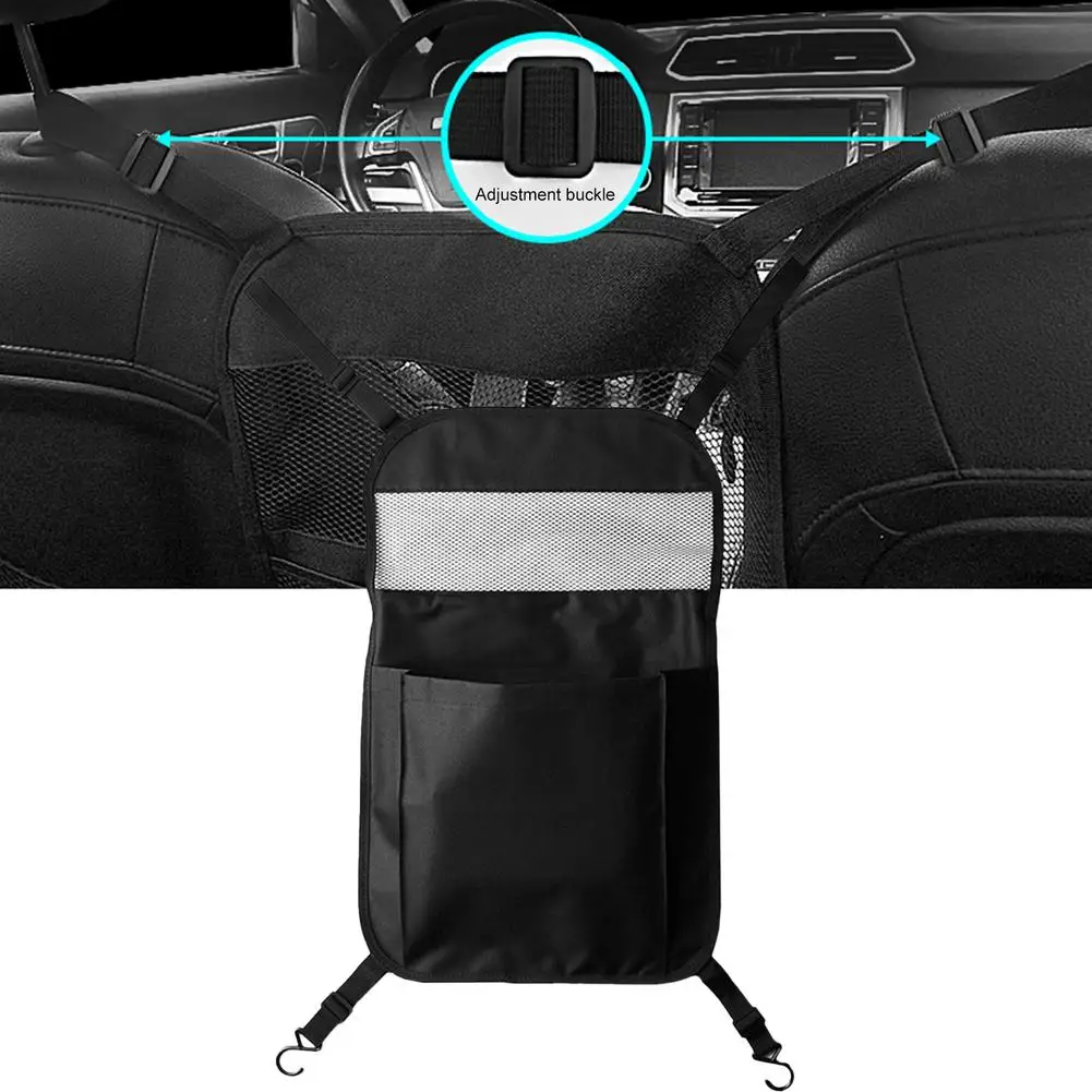 

2020 Car Mesh Organizer Seat Back Net Bag Barrier of Backseat Pet Kids Cargo Tissue Purse Holder Driver Storage Netting Pouch