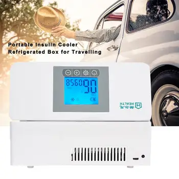 

Portable Insulin Cooler Refrigerated Box for Travelling 2-8 Celsius LCD display refrigerator small refrigerator US plug