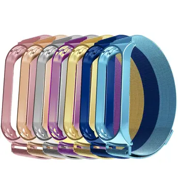 

Generation Bracelet Milan Strap Nice Magnetic Suction Loop Wristband Metal Frame Stainless Steel Mesh Belt for Xiaomi 3/4