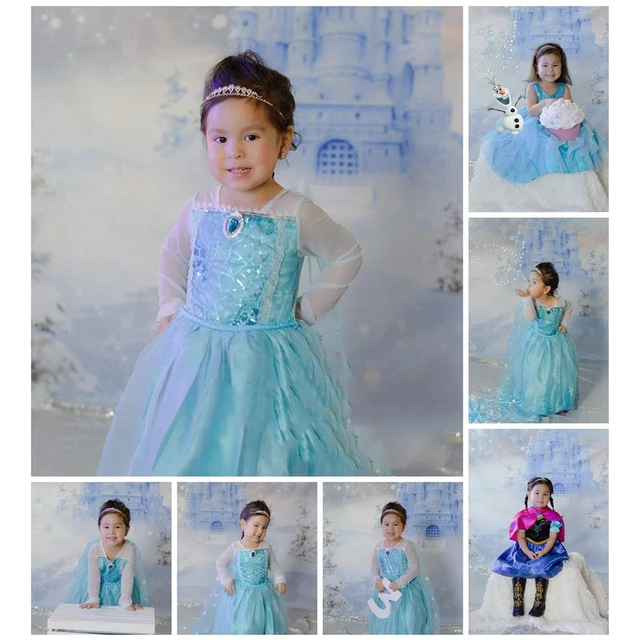 Fondo de Castillo de invierno, Fondo de Fotografía Blanco, nieve, Frozen,  retrato de niño, decoración de mesa de pastel de cumpleaños, accesorios de  estudio fotográfico - AliExpress