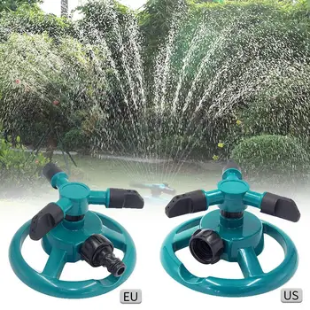 

Garden Sprinklers Automatic Watering Grass Lawn 360 Degree Fully 3 Nozzle Circle Rotating Irrigation System
