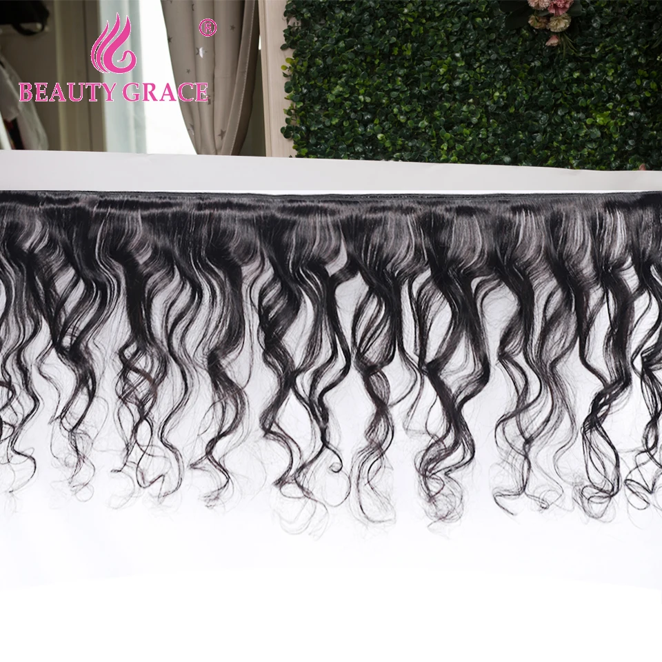 Бразильские волосы плетение 3 пучка с закрытием бесплатно/средний/три части Remy человеческих волос Расширение Свободные волнистые в наборе с закрытием