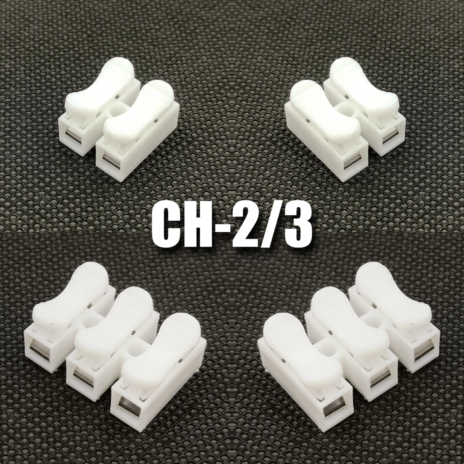 

50pcs/pack G7 White Color Model CH-2 CH-3 Wire Connector Voltage 250V Wiring Terminal Block Free Russia Shipping