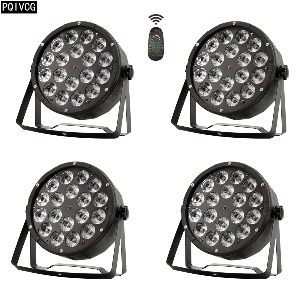 4 шт./лот 18x12 Вт пульт дистанционного управления led par ОСВЕЩЕНИЕ dmx512 большой