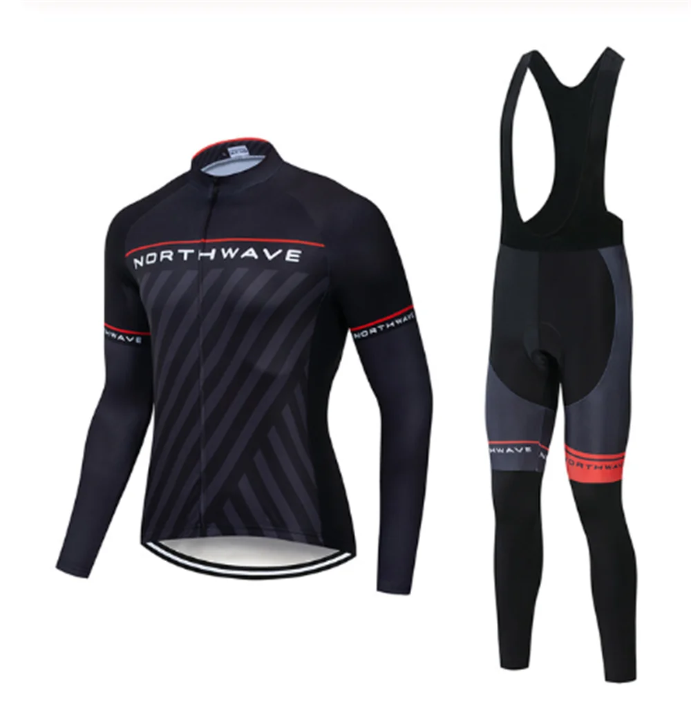 Northwave комплект одежды для велоспорта с длинными рукавами NW Pro team Jersey мужской костюм дышащий Открытый спортивный велосипед MTB Одежда paded 3