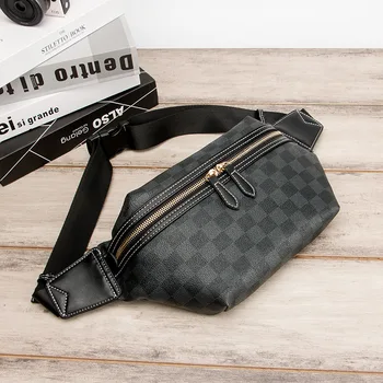 

2020 new European and American classic presbyopia contrast color waist bag fashion wild shoulder messenger chest bag tide