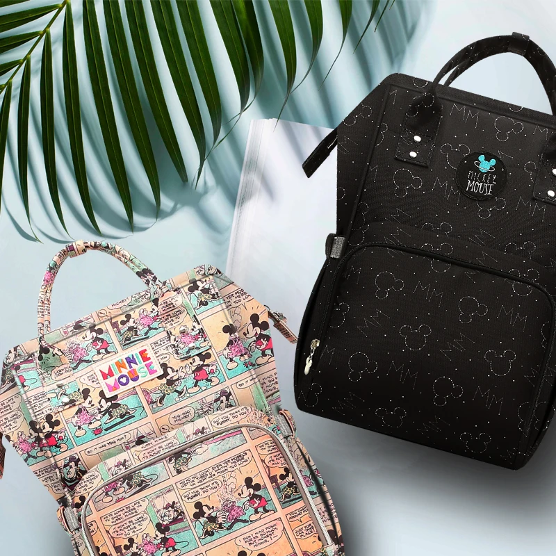  Mommy Bag Disney Diaper Backpack Saco Fralda Grande Capacidade Mother Mochila Bebe Multifuncional H