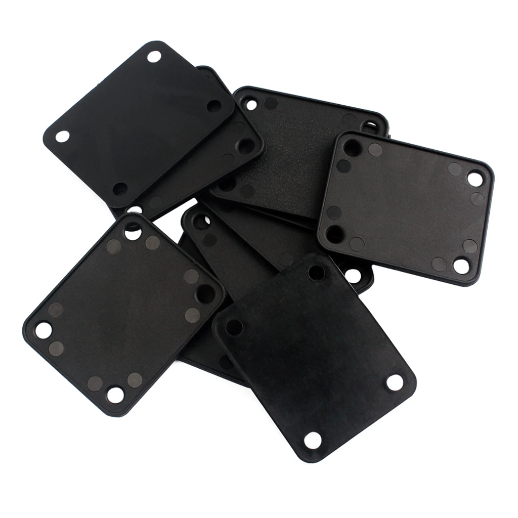 Pack of 10 Black Guitar Bass Plastic Neck Plate Gasket Cushion Shim Pad Guitar Protective Parts