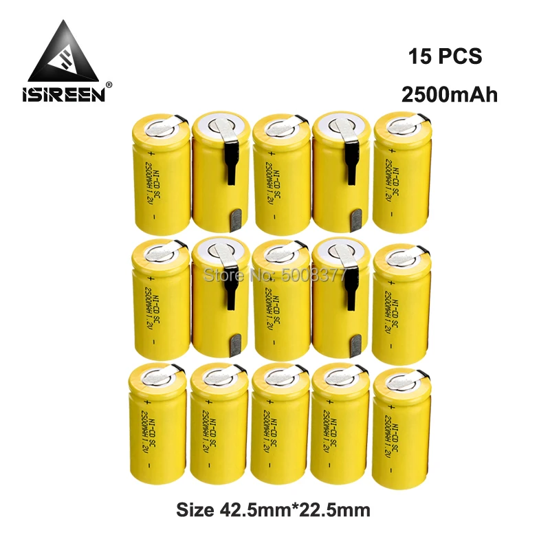 SC Ni-CD 2500mAh 1,2 V Аккумуляторные батареи DIY электрические аккумуляторные батареи Subc Ni аккумулятор CD электронные игрушки зубная щетка