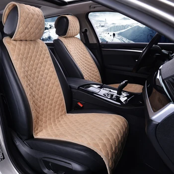 

AUTOYOUTH Winter Nano Velvet Car Seat Cover with Headrest Universal Red Send From Russia