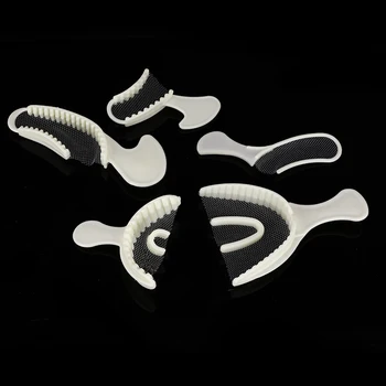 

5PCS/Set Dental Impression Trays Central Supply Teeth Holder Durable For Plastic Metal Materials Dentist Oral Care Tools