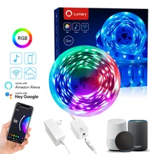 

Lumary Smart RGB LED Light Strip 5M/10M 5050 Alexa LED Strip Light APP for Bedroom Living RoomTV LED Backlight Kitchen