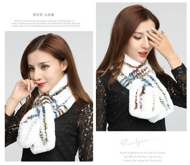 Glaforny rex rabbit fur scarf women winter fashion rabbit hair thickened warm Korean version of the joker wool collar