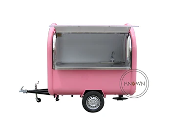 

2019 new design hotdog food kiosk 220cm long food trailer multifunctional mobile food cart