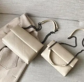 

Vintage Square Crossbody Bag 2020 Fashion New High quality PU Leather Women's Designer Handbag Chain Shoulder Messenger Bag