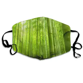 

Mouth Mask Many Bamboo Print Masks - Breathable Adjustable Windproof Mouth-Muffle, Camping Running for Women and Men