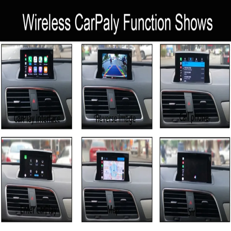 Top 2019 Car Apple CarPlay Android Auto Wireless Decoder for Q3 MMI 2013-2018 Original Screen Reverse Image Retrofit Kit CAR Tv 12v 2