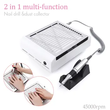 

Nail Drill Machine 45000rpm Nail Dust Collector Cleaner 40W Nail Drill Manicure Machine File Kit Nail Tools with Nail Drill Bits