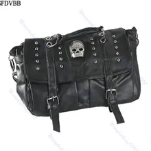 SFDVBB Популярные Модные женские Персонализация Панк заклепки сумка через плечо в форме черепа Сумочка черная