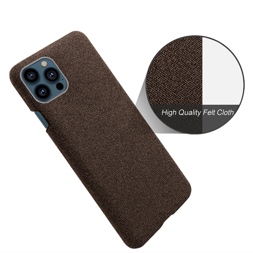 

Luxury Febric Antiskid Cover For iPhone 13 Pro Max Funda Cloth Texture Fit Phone Case For Apple iPhone 13pro Max 6.7" 2021 Coque